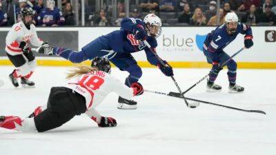 Canada's women's hockey team falls to Hughes-led U.S. in Rivalry Series - cbc.ca - Usa - Canada - Los Angeles - state Arizona