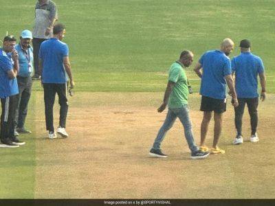 Rahul Dravid And Co. Inspect Wankhede Pitch Ahead of India vs New Zealand World Cup Semi-final. Internet Sees 'Green Patches'