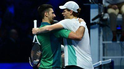 Jannik Sinner records a first win over Novak Djokovic at ATP Finals