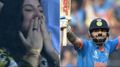 Watch: Anushka Sharma Can't Keep Calm, Blows Flying Kisses As Virat Kohli Hits Historic Century In Cricket World Cup 2023