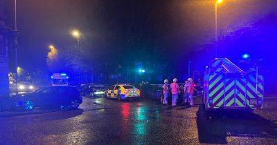 Car crashes into building and man cut from vehicle during crash in Oldham - manchestereveningnews.co.uk - county Oldham