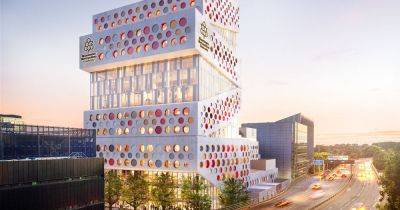 The striking new 'zig-zag' library that will tower over Mancunian Way