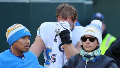 Chargers' Joey Bosa in tears after suffering foot injury in loss to Packers