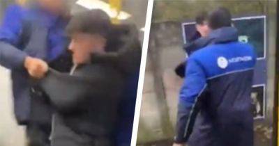 Shocking moment boy 'hurled off train by conductor' on his way to school