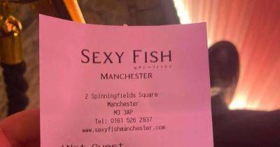 Man left stunned at bill afer buying two cocktails at Sexy Fish in Manchester
