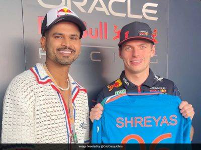 Shreyas Iyer Gifts His Indian Team Jersey To Three-Time Formula One World Champion Max Verstappen