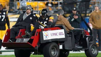 Steelers' Cole Holcomb carted off vs. Titans with knee injury - ESPN