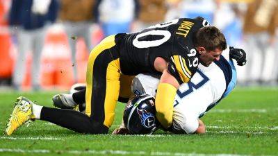 Joe Sargent - Will Levis - Steelers' TJ Watt sacks rookie Will Levis despite having helmet ripped off - foxnews.com - state Tennessee - state Pennsylvania