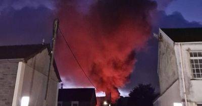 Live updates as huge plumes of smoke over Welsh town as fire crews called to industrial estate