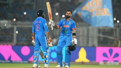 Kagiso Rabada - Rohit Sharma - Marco Jansen - Sachin Tendulkar - Eden Gardens - Shreyas Iyer - Virat Kohli equals Sachin Tendulkar milestone with World Cup ton as India crush South Africa - rte.ie - South Africa - India