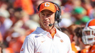 Clemson's Dabo Swinney implores fans to buy stock in them after upset win over Notre Dame