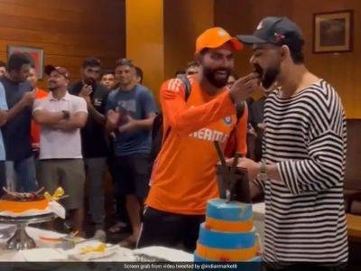 Watch: Birthday-Boy Virat Kohli Survives Ravindra Jadeja's Cake Facial Attempt After India's Win