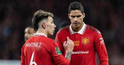 Harry Maguire - Raphael Varane - Jonny Evans - Lisandro Martinez Manchester United setback might be bad news for Raphael Varane - manchestereveningnews.co.uk