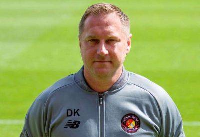 Ebbsfleet United manager Dennis Kutrieb reacts to FA Trophy penalty shoot-out exit against Bishop’s Stortford