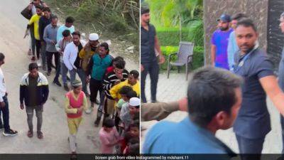 Mohammed Shami - Watch: Mohammed Shami's Farmhouse Under Tight Security As Hundreds Gather For Photo With Indian Cricket Team Star - sports.ndtv.com - India
