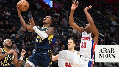 Lionel Messi - Cristiano Ronaldo - Bayern Munich - Tyrese Maxey - Tyrese Haliburton - Cade Cunningham - Pacers rebound from in-season tourney final loss, send Pistons to 20th straight defeat - arabnews.com - Los Angeles - Saudi Arabia - state Indiana