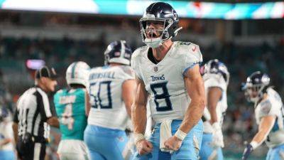 Will Levis - Will Levis leads 2 late TD drives as Titans pull off MNF shocker - ESPN - espn.com - county Miami - state Tennessee - county Garden