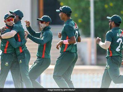 U19 Asia Cup: Bangladesh Beat India To Enter Final; UAE Stun Pakistan To Reach Summit Clash