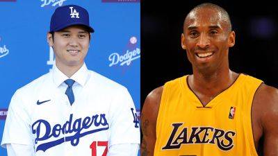 Christian Petersen - Shohei Ohtani says old Kobe Bryant recruitment video was 'one of the highlights' of Dodgers' free agency pitch - foxnews.com - Usa - Los Angeles