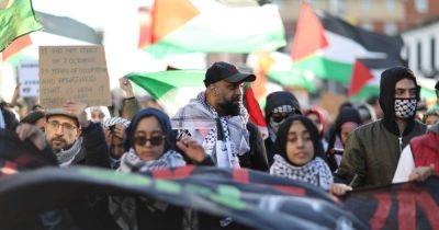 Hundreds of people take to the streets for latest pro-Palestine march in Manchester