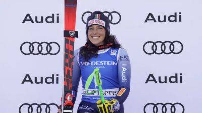 Brignone dominates to win World Cup super-G, cuts gap to Shiffrin after the American skies out