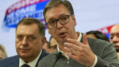 Serbia's ruling populists claim sweeping election victory
