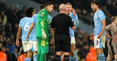 Jack Grealish - Emerson Royal - Simon Hooper - Pep Guardiola - Erling Haaland - Man City fined £120,000 after players surrounded referee against Tottenham - breakingnews.ie