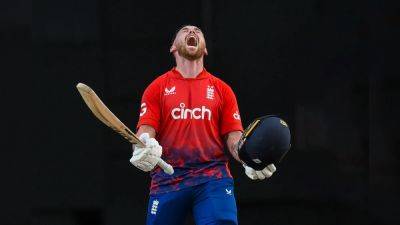 Phil Salt - Jos Buttler - Liam Livingstone - West Indies - Reece Topley - Rovman Powell - Phil Salt Smashes Ton As England Set Up Decider With West Indies - sports.ndtv.com - county Russell - Grenada