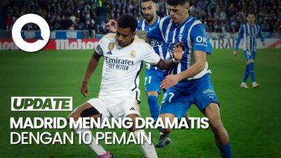 Aksi Real Madrid, Menang Dengan 10 Pemain Lewat Gol Injury Time