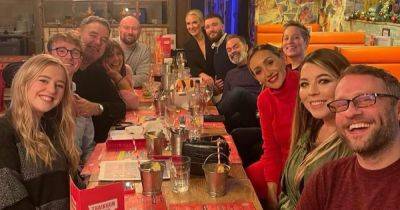 Corrie star Daniel Brocklebank enjoys birthday celebration with past and present cast mates