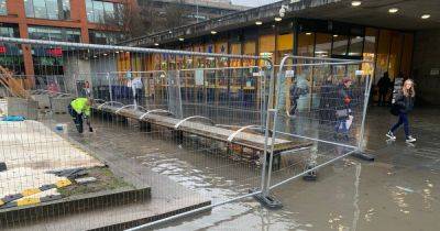 Piccadilly Gardens flooded 'a foot deep' as Christmas markets taken down