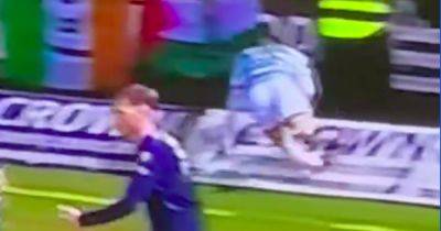 Raging Greg Taylor sees Celtic kickout backfire into embarrassing tumble but red-faced star flips Dundee fury script