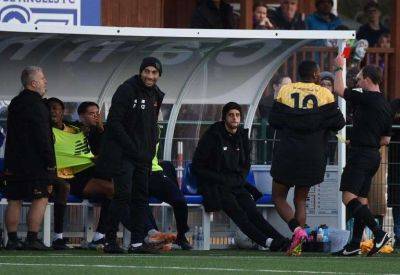 Maidstone United manager George Elokobi says Raphe Brown a victim of mistaken identity following his red card at Tonbridge Angels