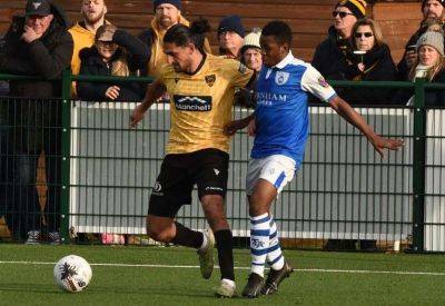 Maidstone United manager George Elokobi and Tonbridge Angels boss Jay Saunders look ahead to the New Year’s Day derby at the Gallagher Stadium