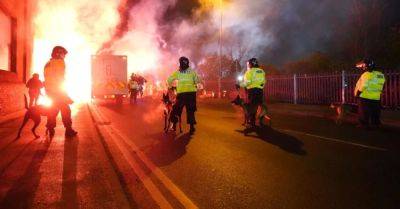 Police charge more than 40 away fans after major disorder outside Villa Park