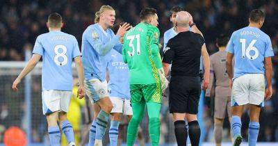 Ten red cards - Man City boss Pep Guardiola makes point after Erling Haaland reaction