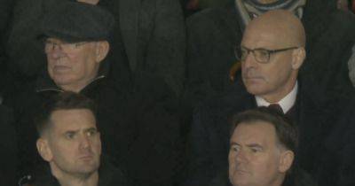 Sir Dave Brailsford watches Manchester United vs Nottingham Forest next to Sir Alex Ferguson