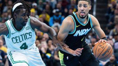 Tyrese Haliburton - Jaylen Brown - Derrick White - Tyrese Haliburton posts 1st triple-double, Pacers top Celtics - ESPN - espn.com - state Indiana