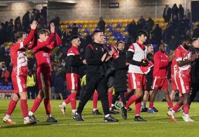 Ramsgate manager Ben Smith reacts to 5-0 FA Cup Second Round defeat at AFC Wimbledon