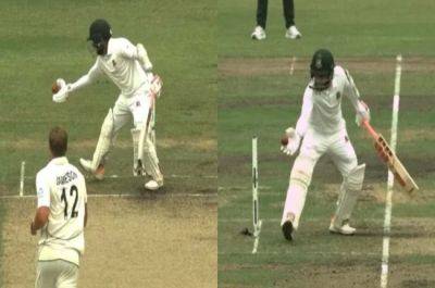 WATCH: Bangladesh's Mushfiqur given rare 'obstructing the field' out