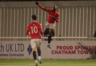 Two-goal Chris Dickson and player-assistant Danny Kedwell show age is no barrier in Chatham Town’s 3-0 Isthmian Premier win at Haringey Borough – the pair having a combined age of 78!