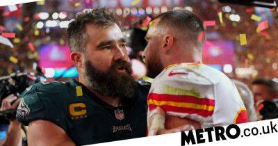 Travis Kelce - Jason Kelce - ‘F*** you… but congratulations’ – NFL brothers Travis and Jason Kelce share exchange after Super Bowl 57 - metro.co.uk - county Eagle -  Kansas City - county Travis - county Patrick -  Phoenix