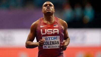 Fred Kerley - Noah Lyles - Christian Coleman wins Millrose Games 60m after Noah Lyles disqualified - nbcsports.com - Usa -  Boston -  Tokyo -  New York