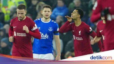 James Tarkowski - Darwin Núñez - Cody Gakpo - Ellis Simms - Liga Inggris - Derby Merseyside - Liverpool Vs Everton: Si Merah Menang 2-0 di Derby Merseyside - sport.detik.com - Jordan - Liverpool