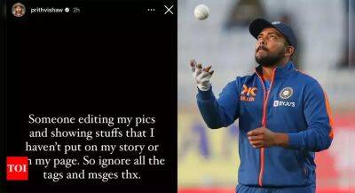 Prithvi Shaw denies posting Valentine's Day story, calls his viral picture 'edited' - timesofindia.indiatimes.com - New Zealand - India