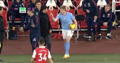 'What the hell is happening?' - Man City fans react after Kevin De Bruyne and Mikel Arteta clash