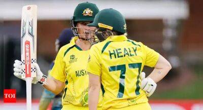 Alyssa Healy - Megan Schutt - Women's T20 World Cup: Australia thrash Sri Lanka by 10 wickets to virtually qualify for semis - timesofindia.indiatimes.com - Australia - South Africa - Georgia - New Zealand - Sri Lanka