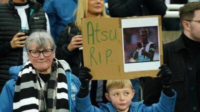 Wife and children of quake victim Atsu join emotional Newcastle tribute