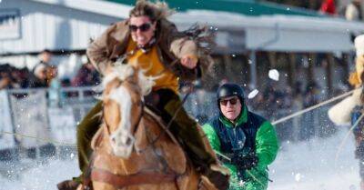 Childhood friends defend skijoring title, training by strapping skateboards onto skis in Meath