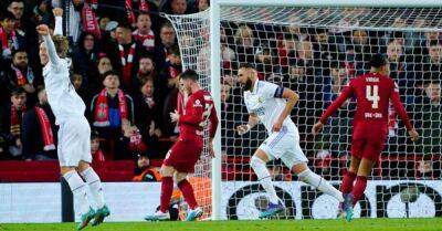 Steven Gerrard - Thibaut Courtois - Karim Benzema - Mohamed Salah - Eder Militao - Darwin Núñez - Liverpool routed at Anfield by five-star Real Madrid - breakingnews.ie - France -  Paris - Liverpool